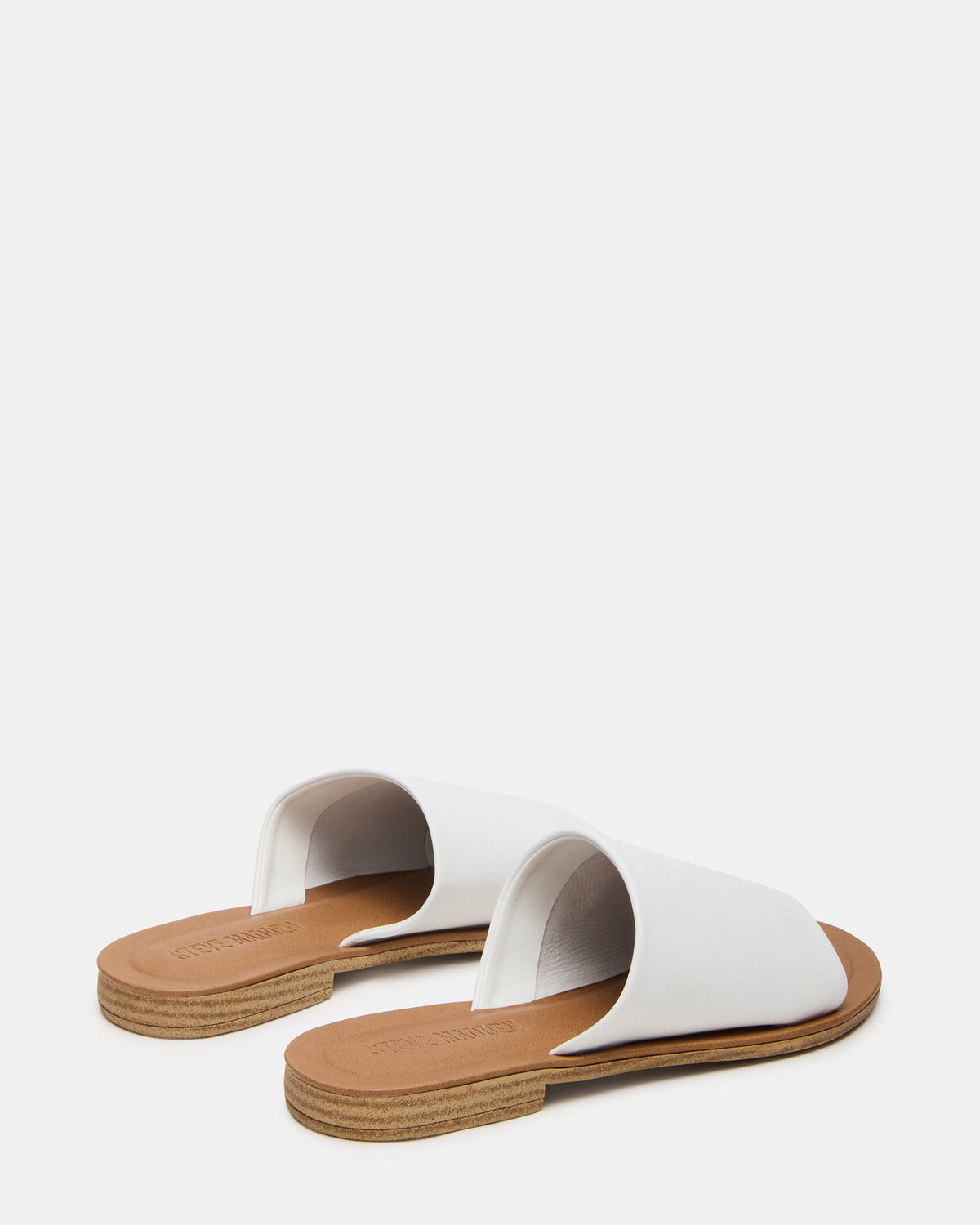KIPP White Leather Slide Women's Sandal | Steve Madden