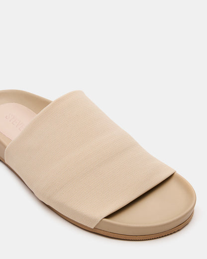 SANSA Tan Flatform Footbed Slide Women's Sandal | Steve Madden