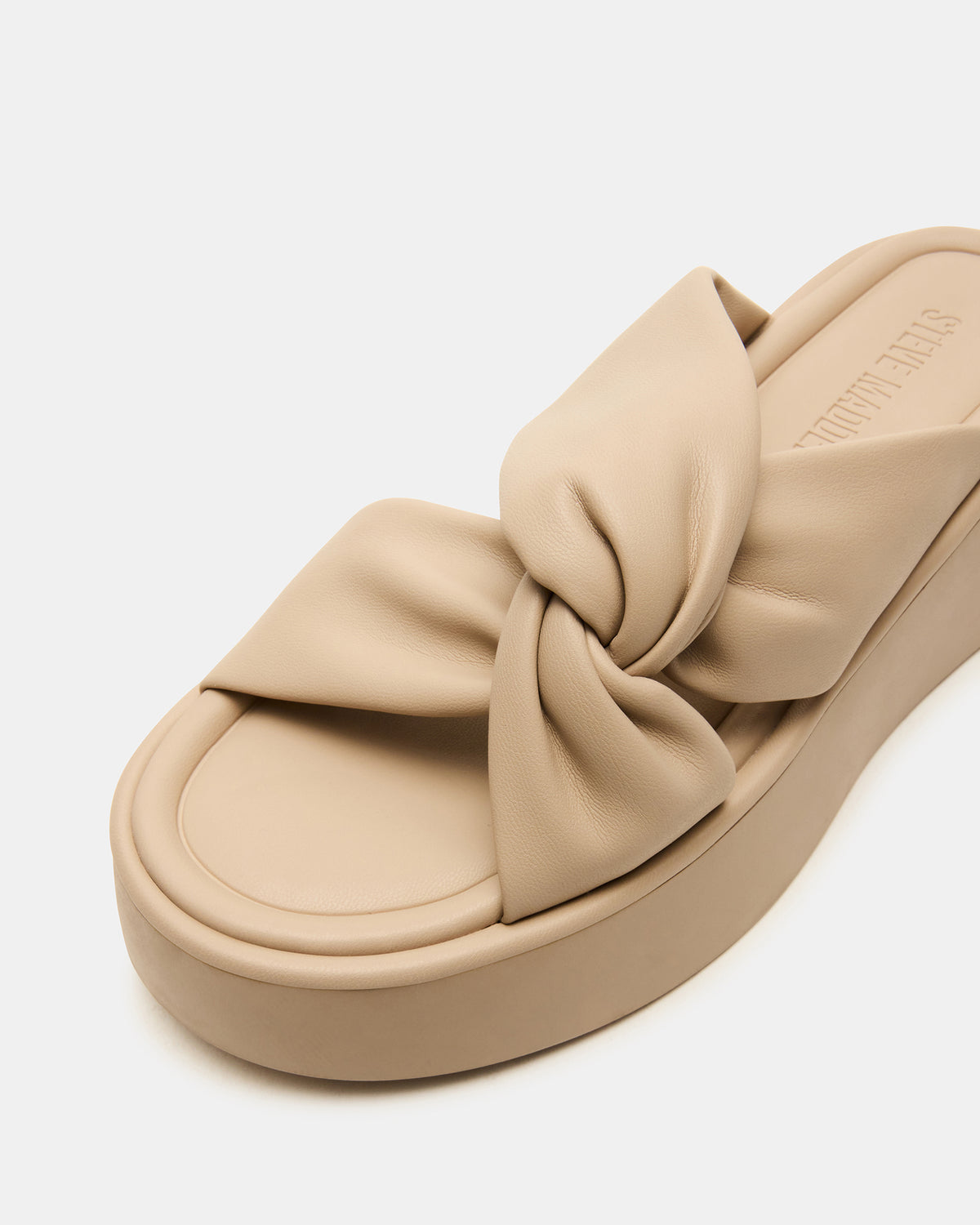 CYRIX Taupe Women's Platform Slide Sandal | Steve Madden