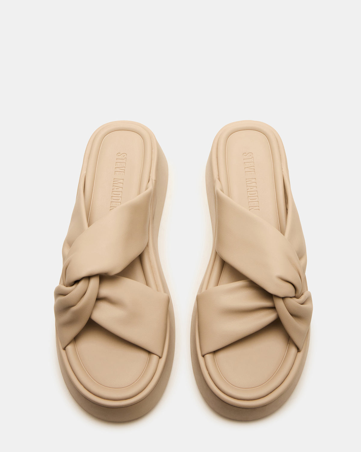 CYRIX Taupe Women's Platform Slide Sandal | Steve Madden