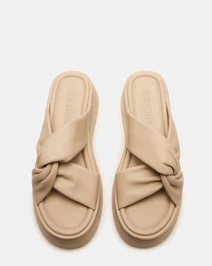 CYRIX Taupe Women's Platform Slide Sandal | Steve Madden
