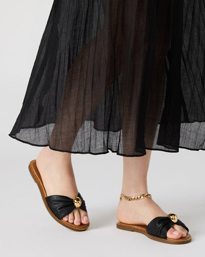 DIPSY Brown Suede Slide Rounded Toe Women's Sandal | Steve Madden