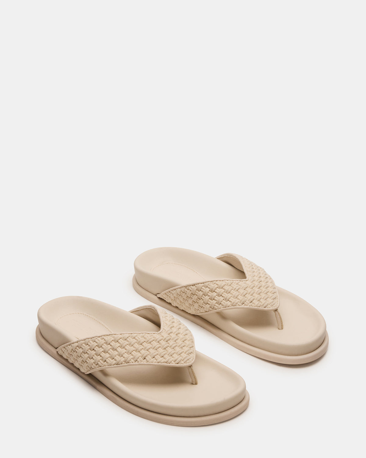 ZINNIA Bone Multi Women's Thong Footbed Sandal | Steve Madden