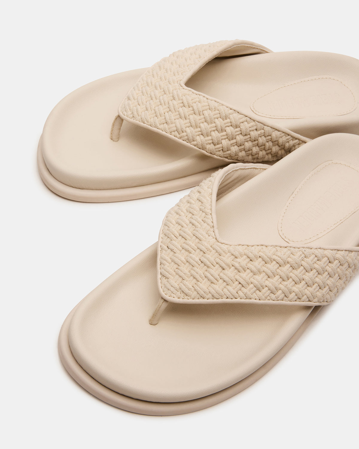 ZINNIA Bone Multi Women's Thong Footbed Sandal | Steve Madden