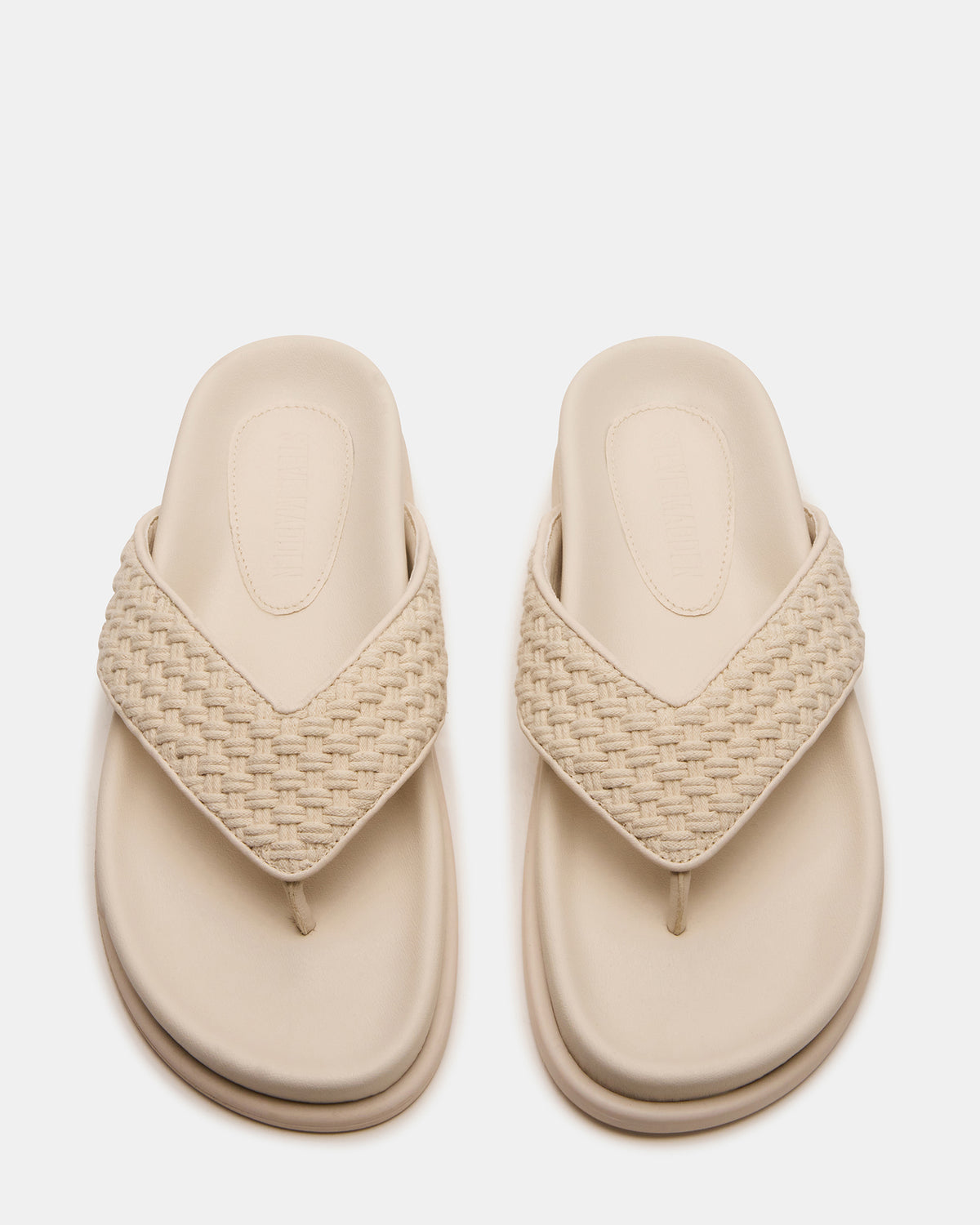 ZINNIA Bone Multi Women's Thong Footbed Sandal | Steve Madden