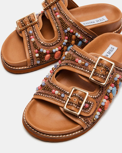 CABO Multi Beaded Footbed Slide | Women's Sandals | Steve Madden