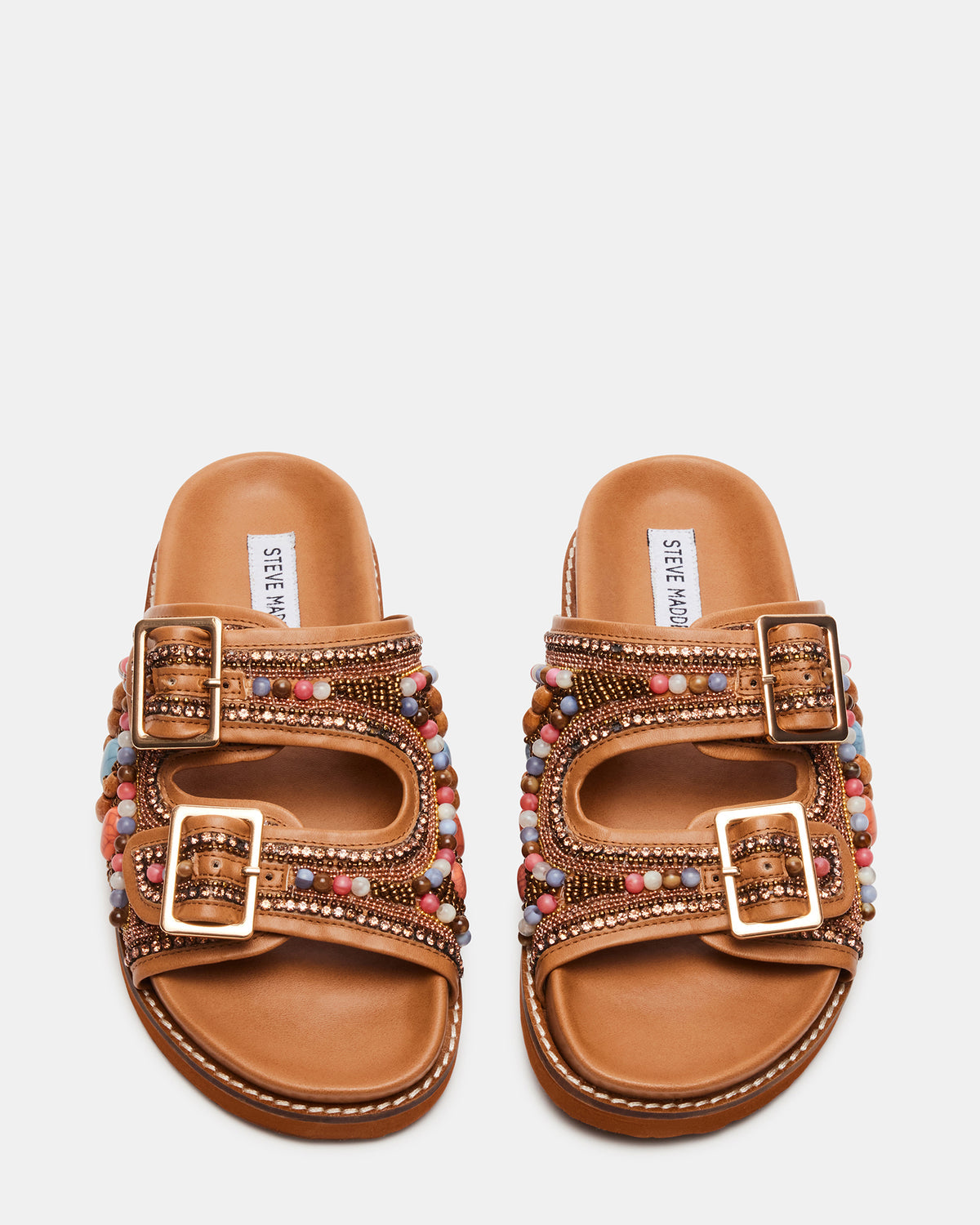 CABO Multi Beaded Footbed Slide | Women's Sandals | Steve Madden