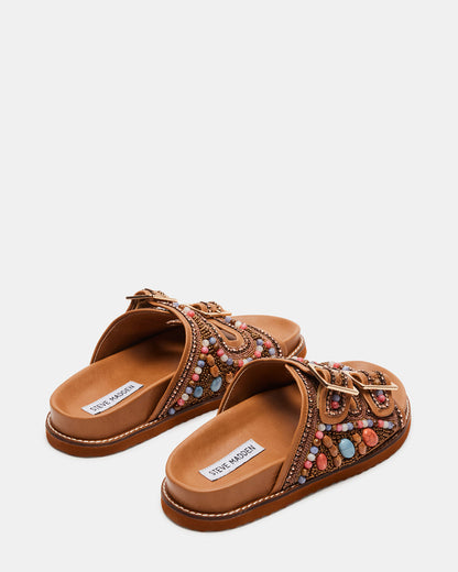 CABO Multi Beaded Footbed Slide | Women's Sandals | Steve Madden