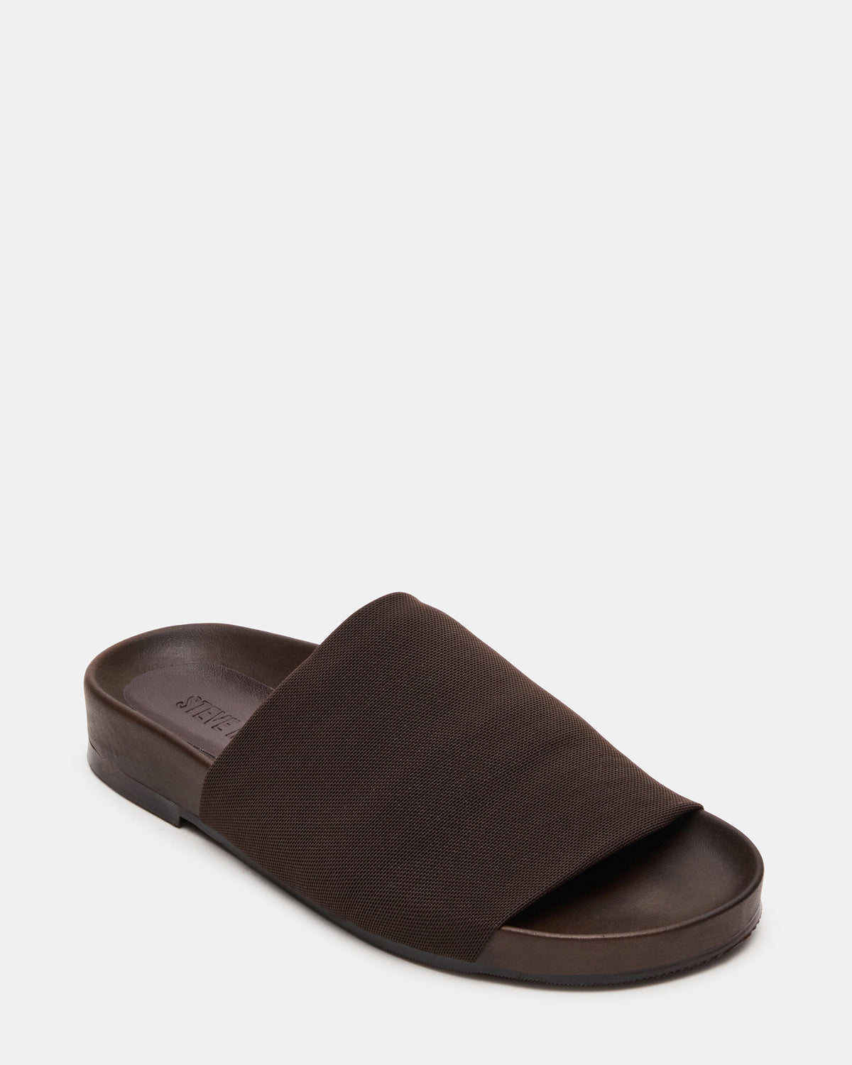 SANSA Brown Flatform Footbed Slide Women's Sandal | Steve Madden