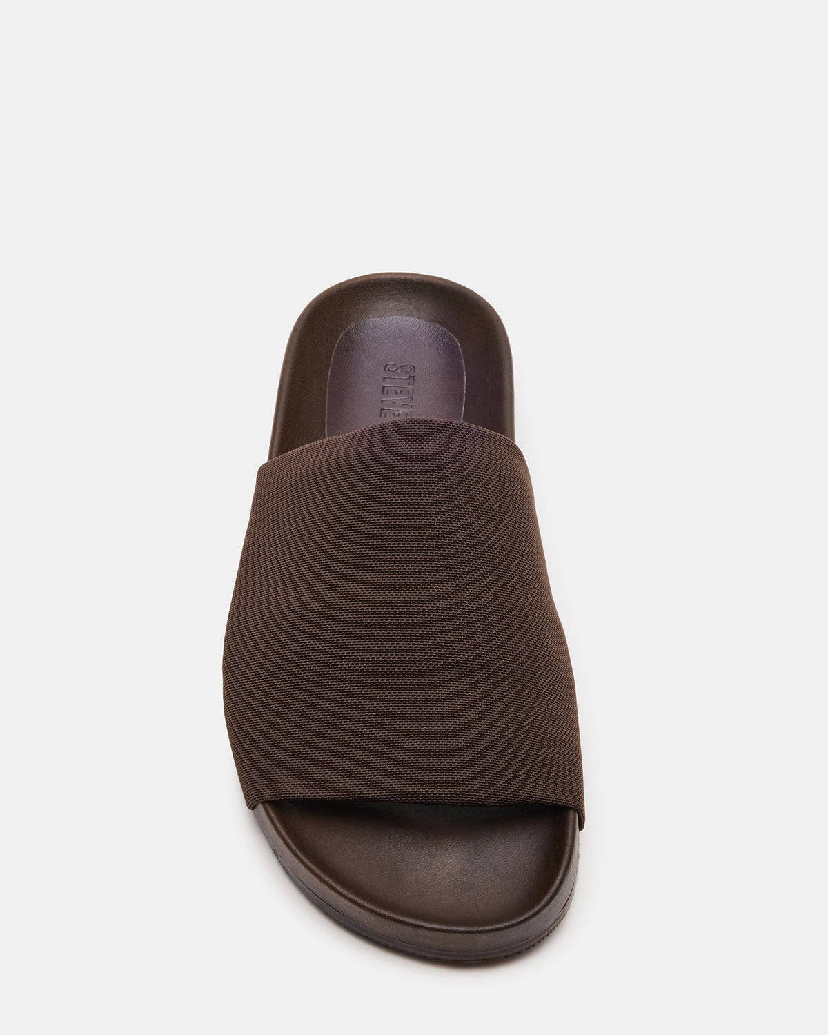SANSA Brown Flatform Footbed Slide Women's Sandal | Steve Madden