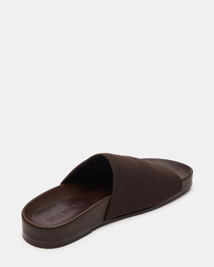 SANSA Brown Flatform Footbed Slide Women's Sandal | Steve Madden