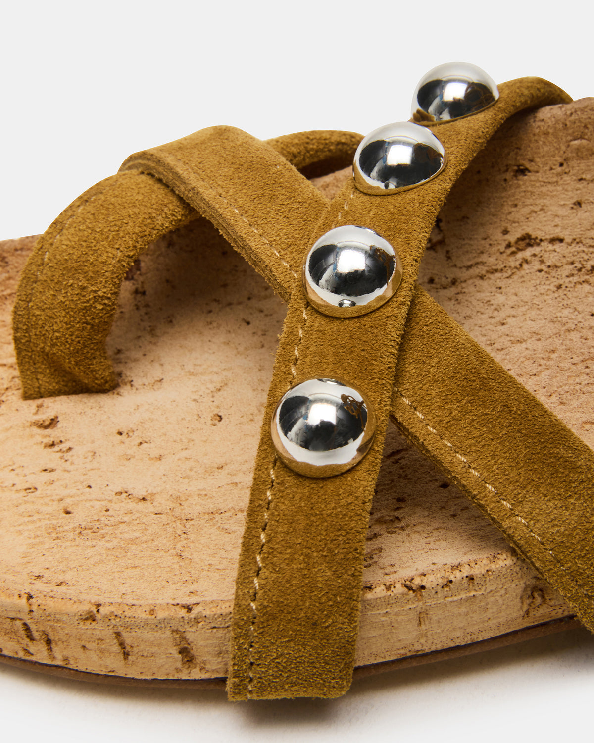 KELSO Olive Suede Flatform Strappy Studded Women's Sandal | Steve Madden