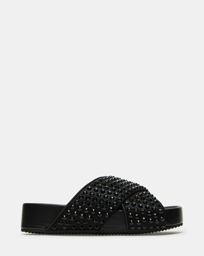 AVENDRA Black Multi Flatform Slide Women's Sandal | Steve Madden