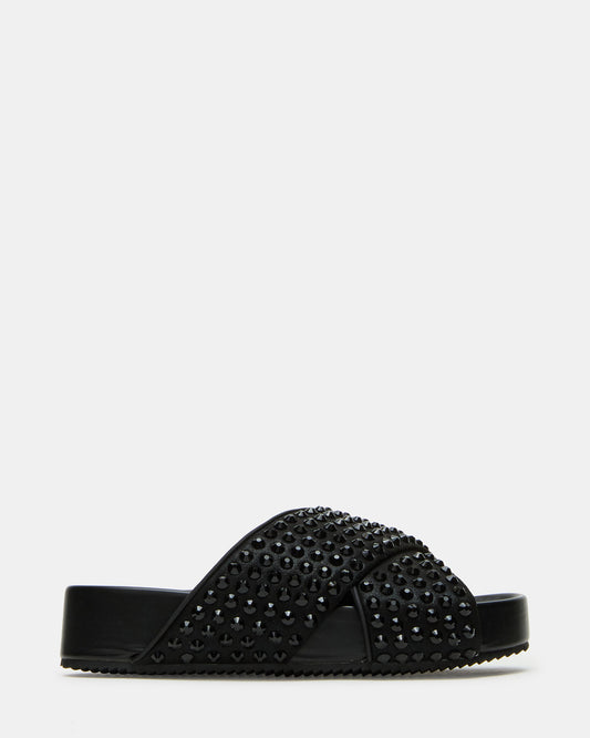 AVENDRA Black Multi Flatform Slide Women's Sandal | Steve Madden