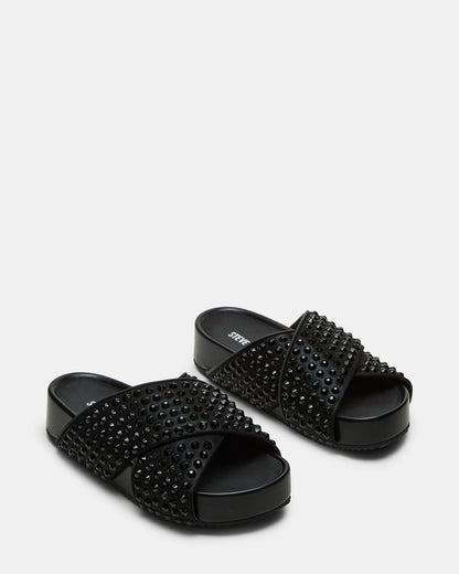 AVENDRA Black Multi Flatform Slide Women's Sandal | Steve Madden