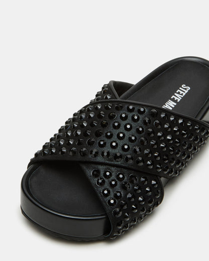 AVENDRA Black Multi Flatform Slide Women's Sandal | Steve Madden