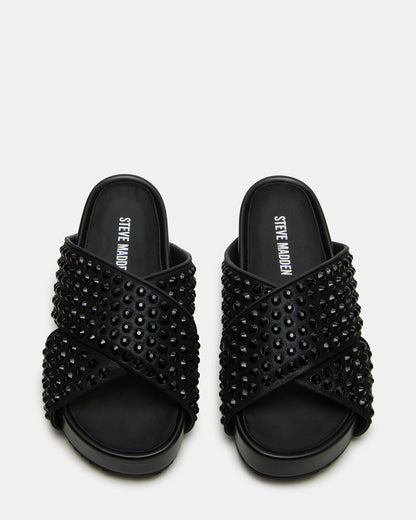 AVENDRA Black Multi Flatform Slide Women's Sandal | Steve Madden