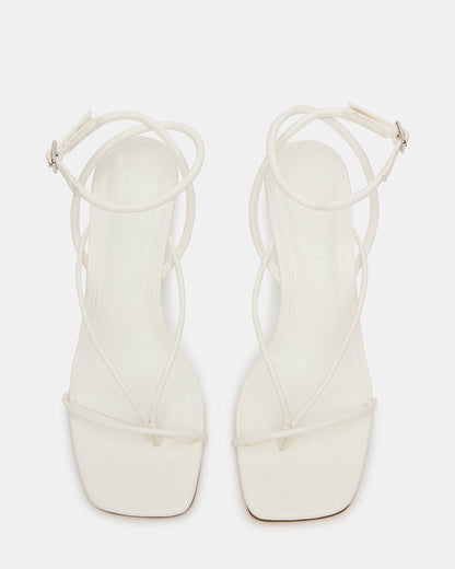 APPA White Square-Toe Strappy Wedge Women's Sandal | Steve Madden