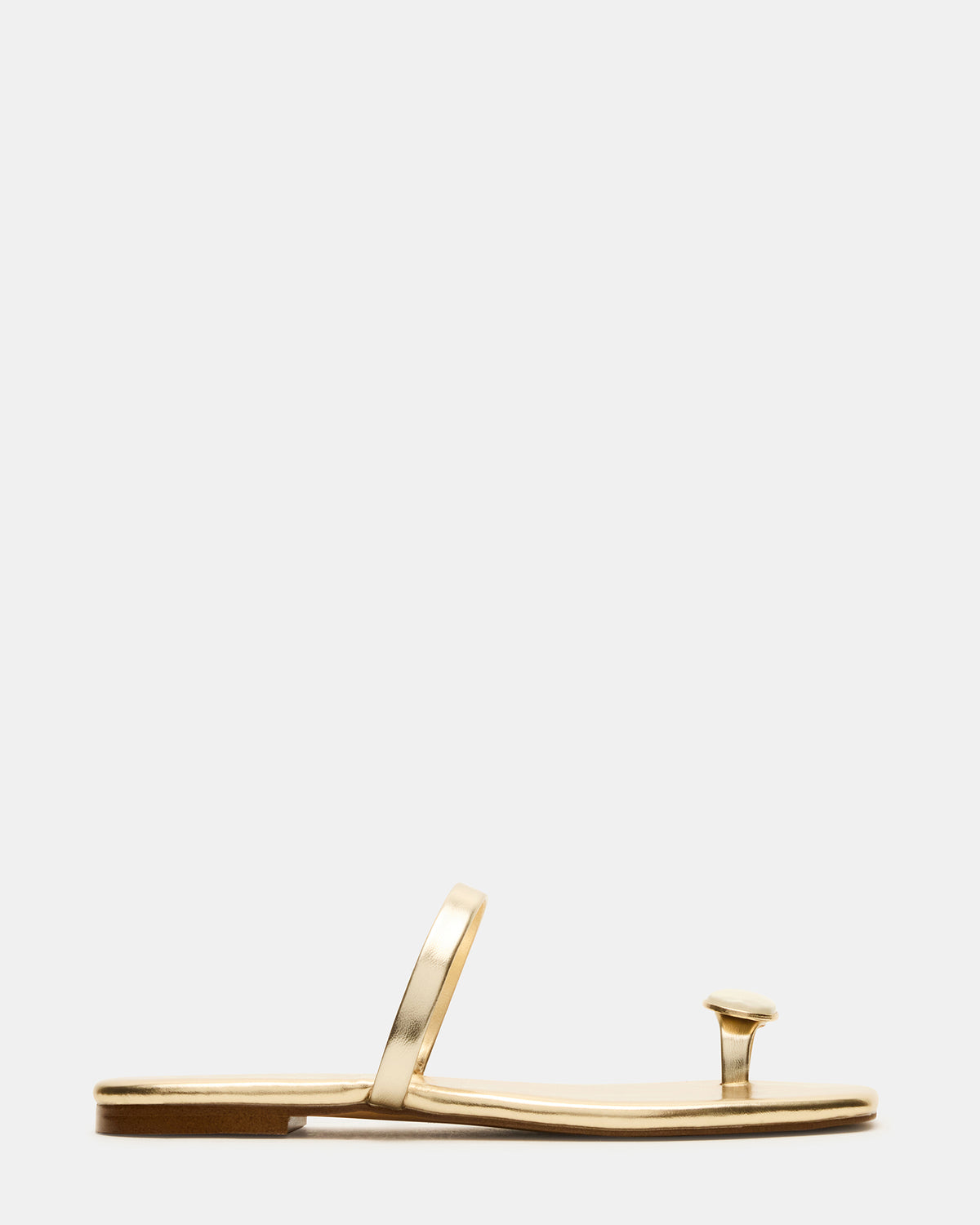 TAMARA Gold Flat Square-Toe Women's Sandal | Steve Madden