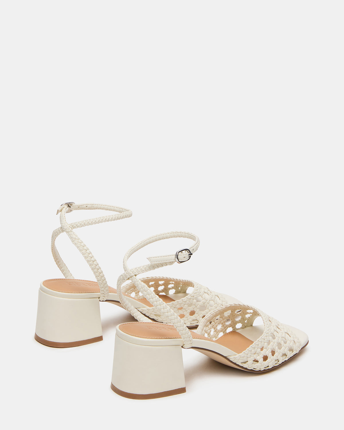 SOLEIL Bone Square-Toe Woven Women's Sandal | Steve Madden