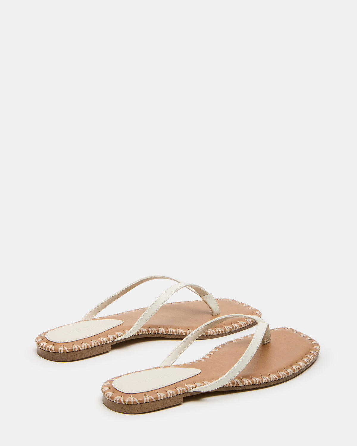 MARELLA Bone Leather Women's Thong Square-Toe Sandal | Steve Madden