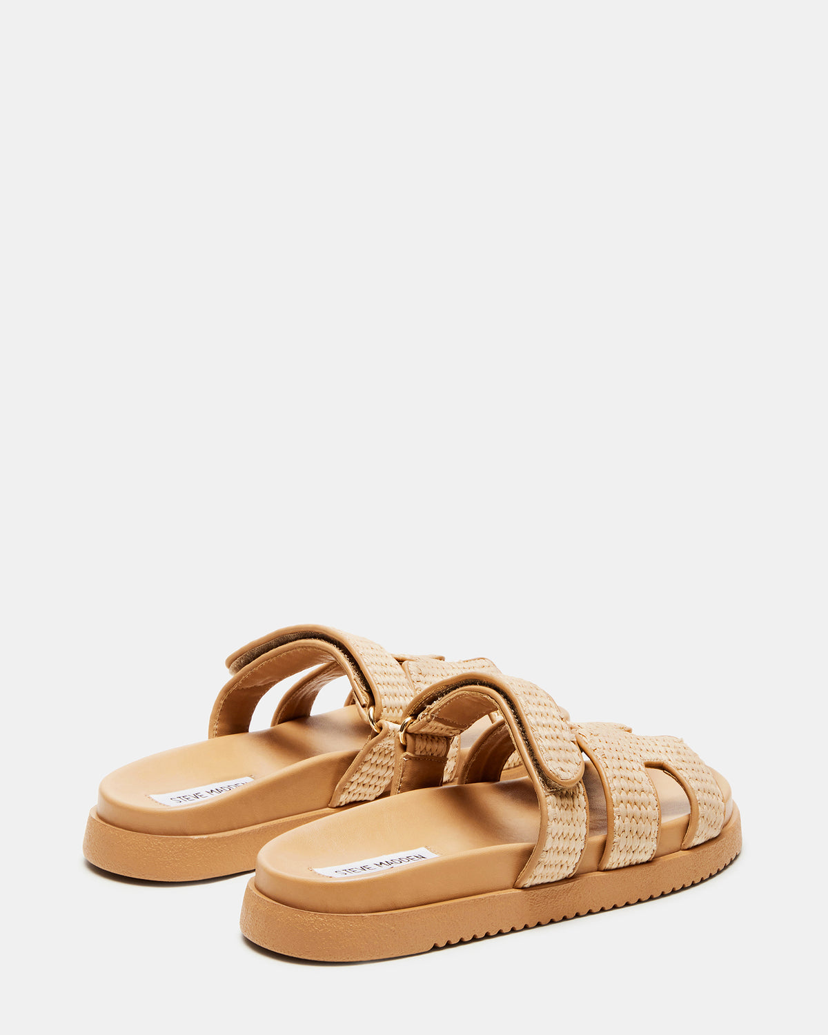 MAYVEN Natural Raffia Flatform Slide Women's Sandal | Steve Madden