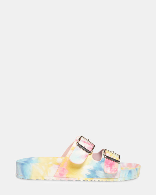 TEDDY-T PASTEL MULTI | Tie Dye Slides | Steve Madden