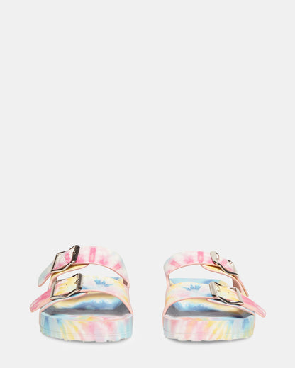 TEDDY-T PASTEL MULTI | Tie Dye Slides | Steve Madden