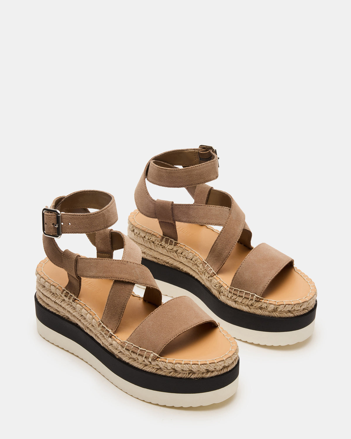 SOREN Taupe Suede Women's Espadrille Sandal | Steve Madden
