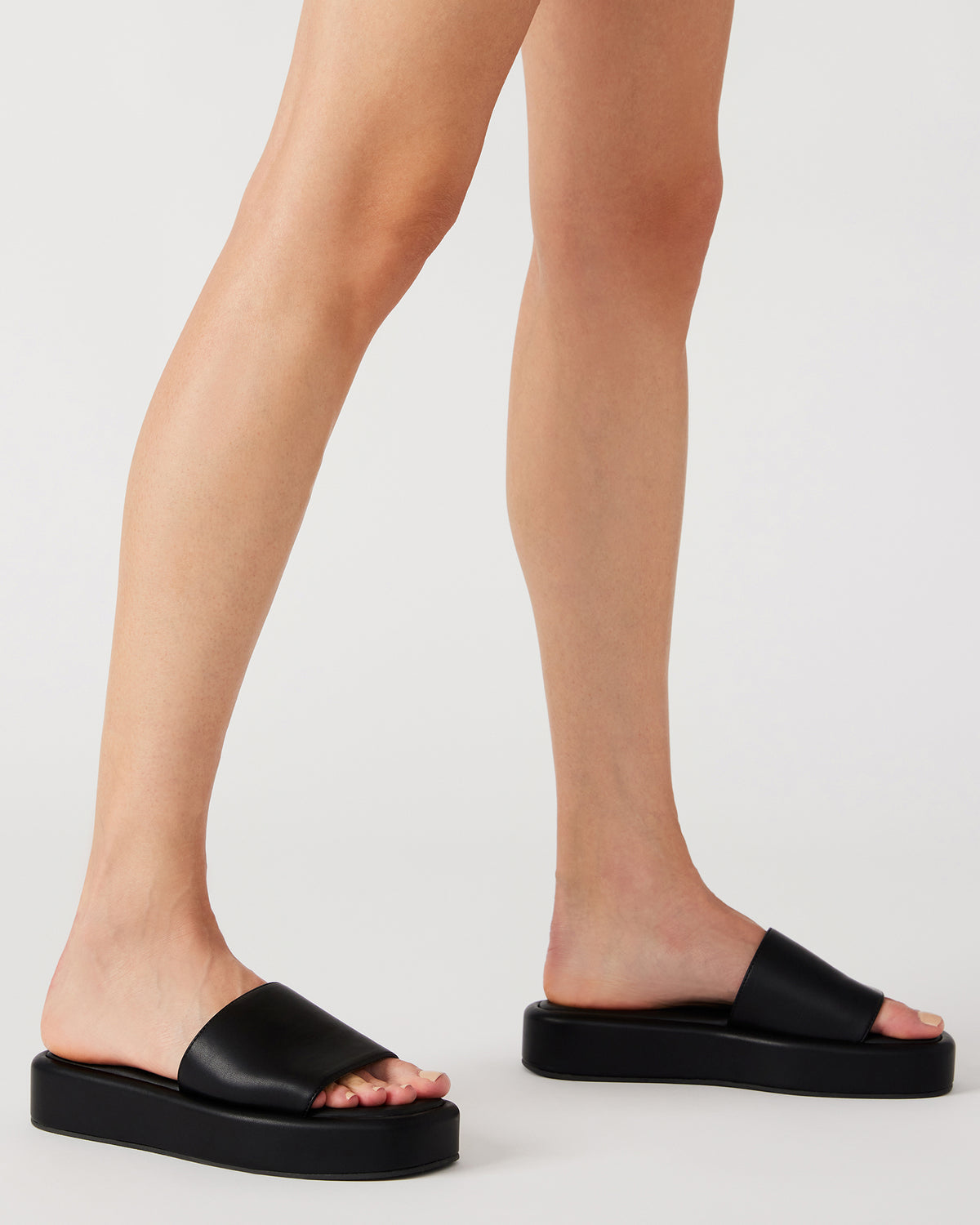 BEACHY Woven Cream Multi Platform Slide Women's Sandal | Steve Madden