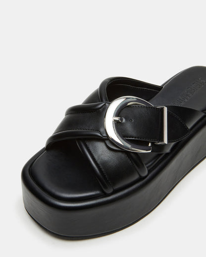 CYPHER Black Women's Platform Square Toe Sandal | Steve Madden