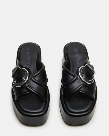 CYPHER Black Women's Platform Square Toe Sandal | Steve Madden