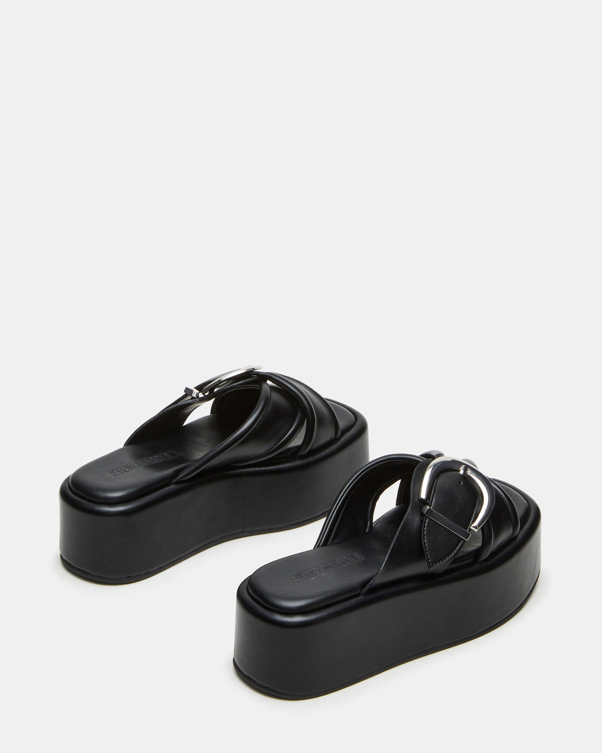 CYPHER Black Women's Platform Square Toe Sandal | Steve Madden
