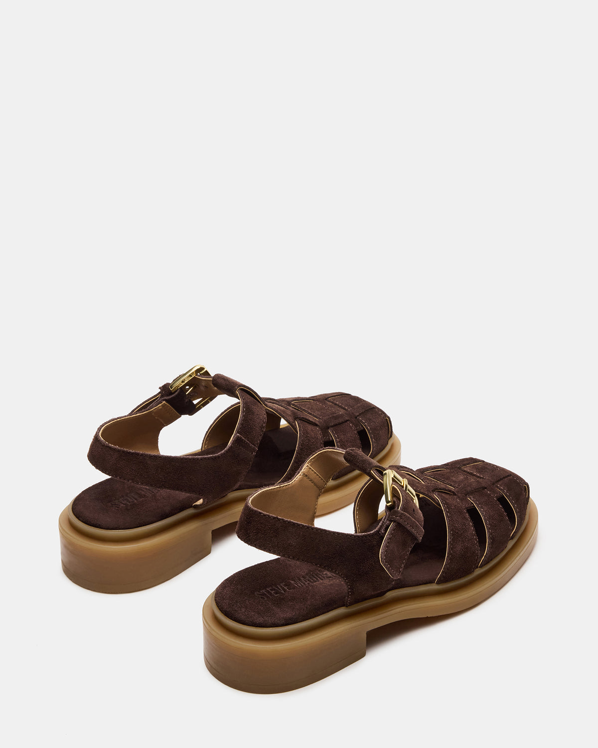 TOPE Chocolate Brown Suede Strappy Fisherman Women's Sandal | Steve Madden