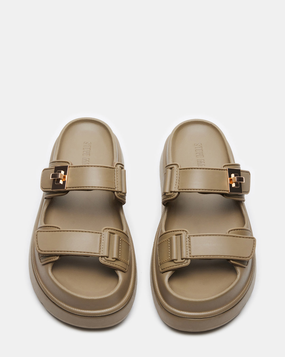 BIGSCHMONA JELLY Olive Women's Platform Slide Sandal | Steve Madden