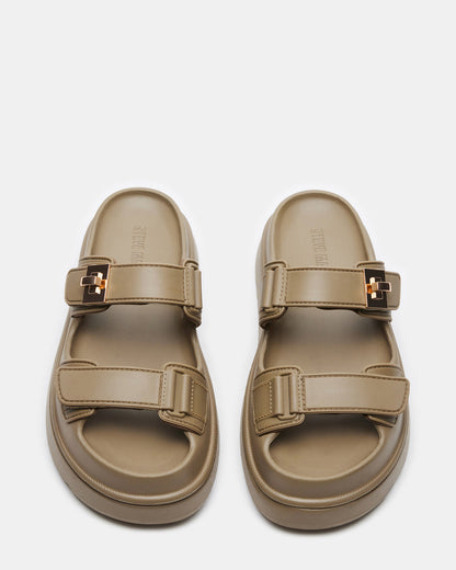 BIGSCHMONA JELLY Olive Women's Platform Slide Sandal | Steve Madden