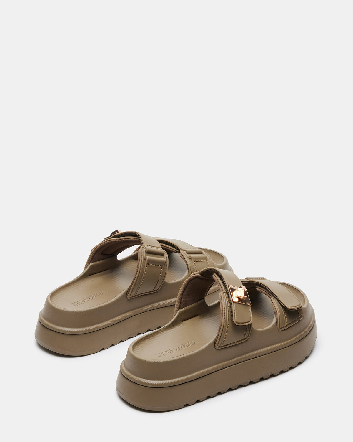 BIGSCHMONA JELLY Olive Women's Platform Slide Sandal | Steve Madden