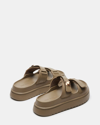 BIGSCHMONA JELLY Olive Women's Platform Slide Sandal | Steve Madden