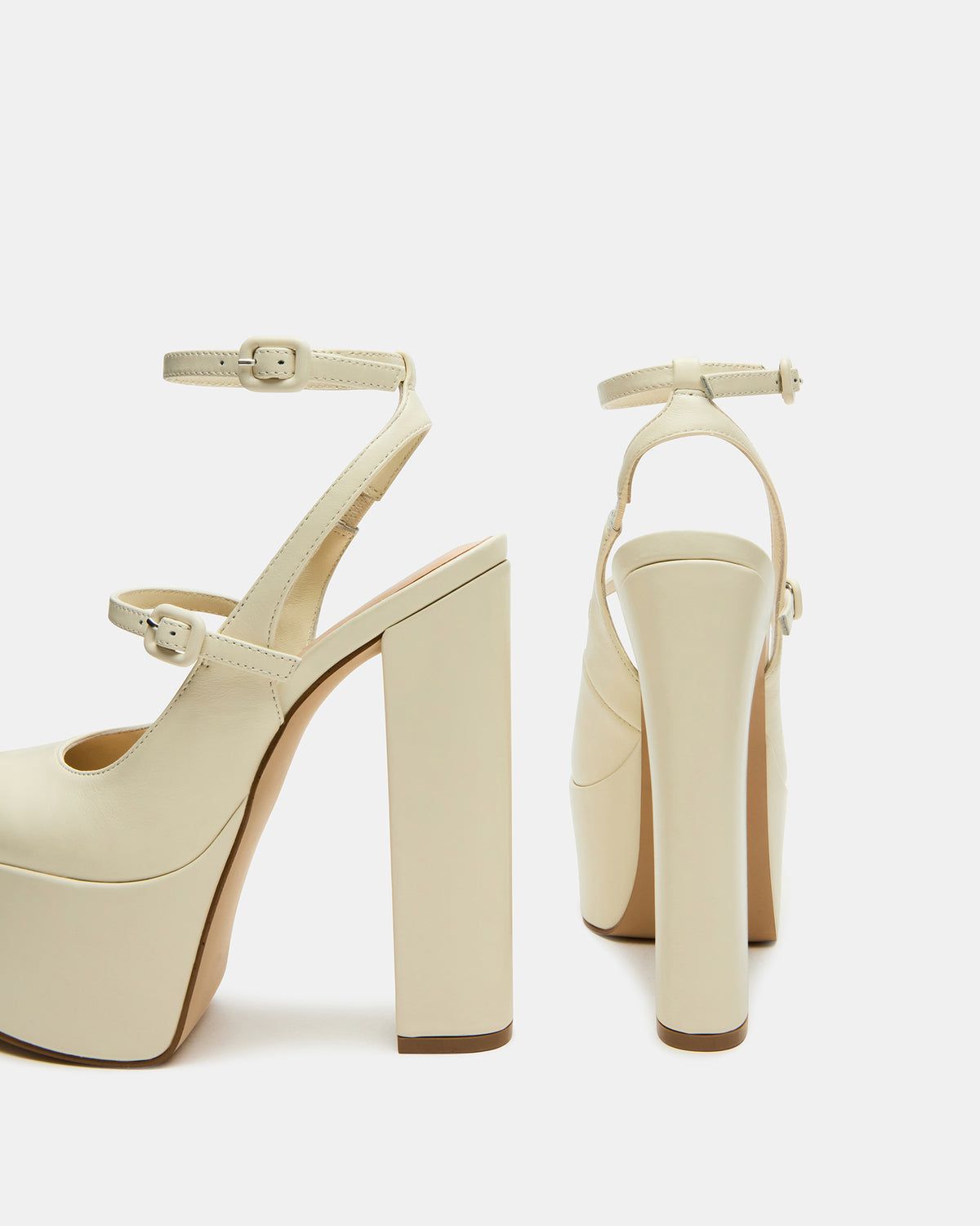 SCOTLYN Bone Leather Women's Platform Block Heel | Steve Madden