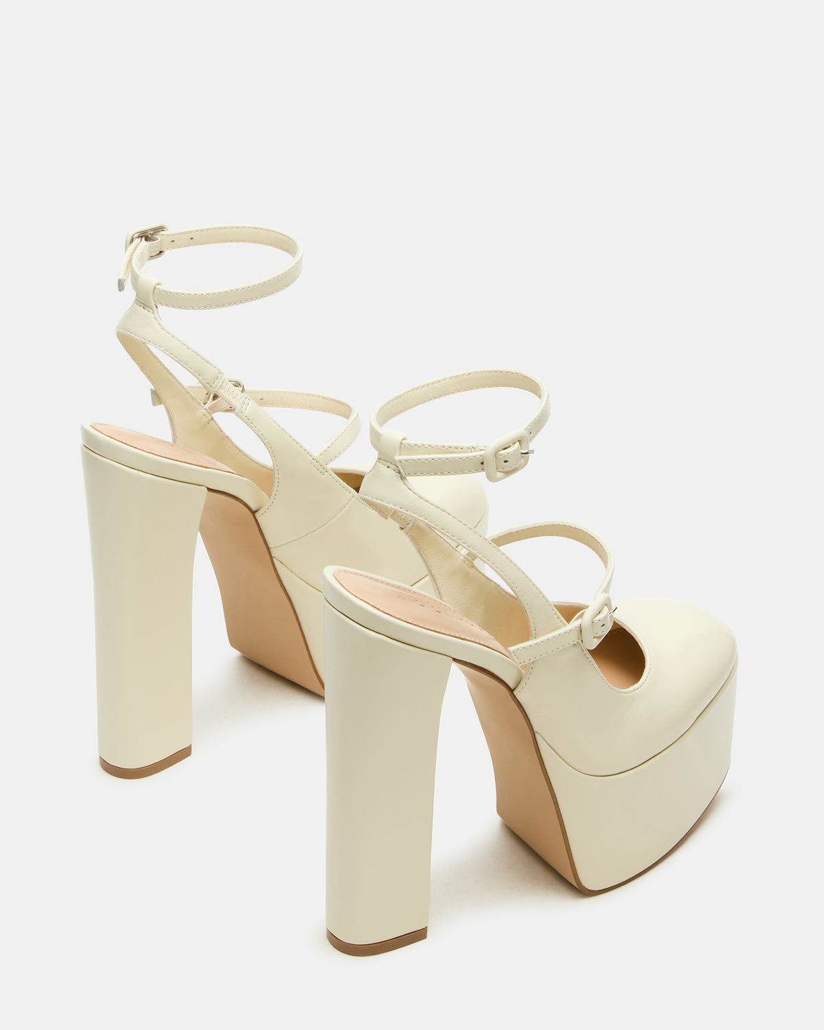 SCOTLYN Bone Leather Women's Platform Block Heel | Steve Madden