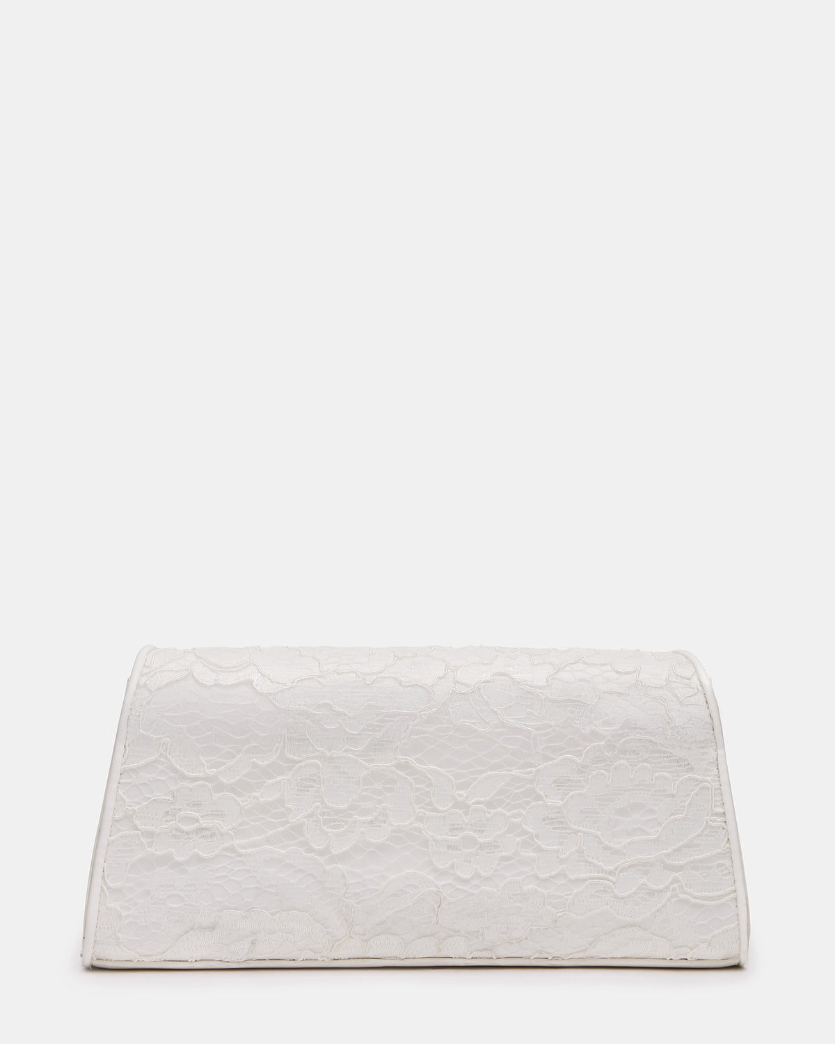 AVANT Bag White Lace French Binding Trapezoid Crossbody Clutch Handbag | Steve Madden