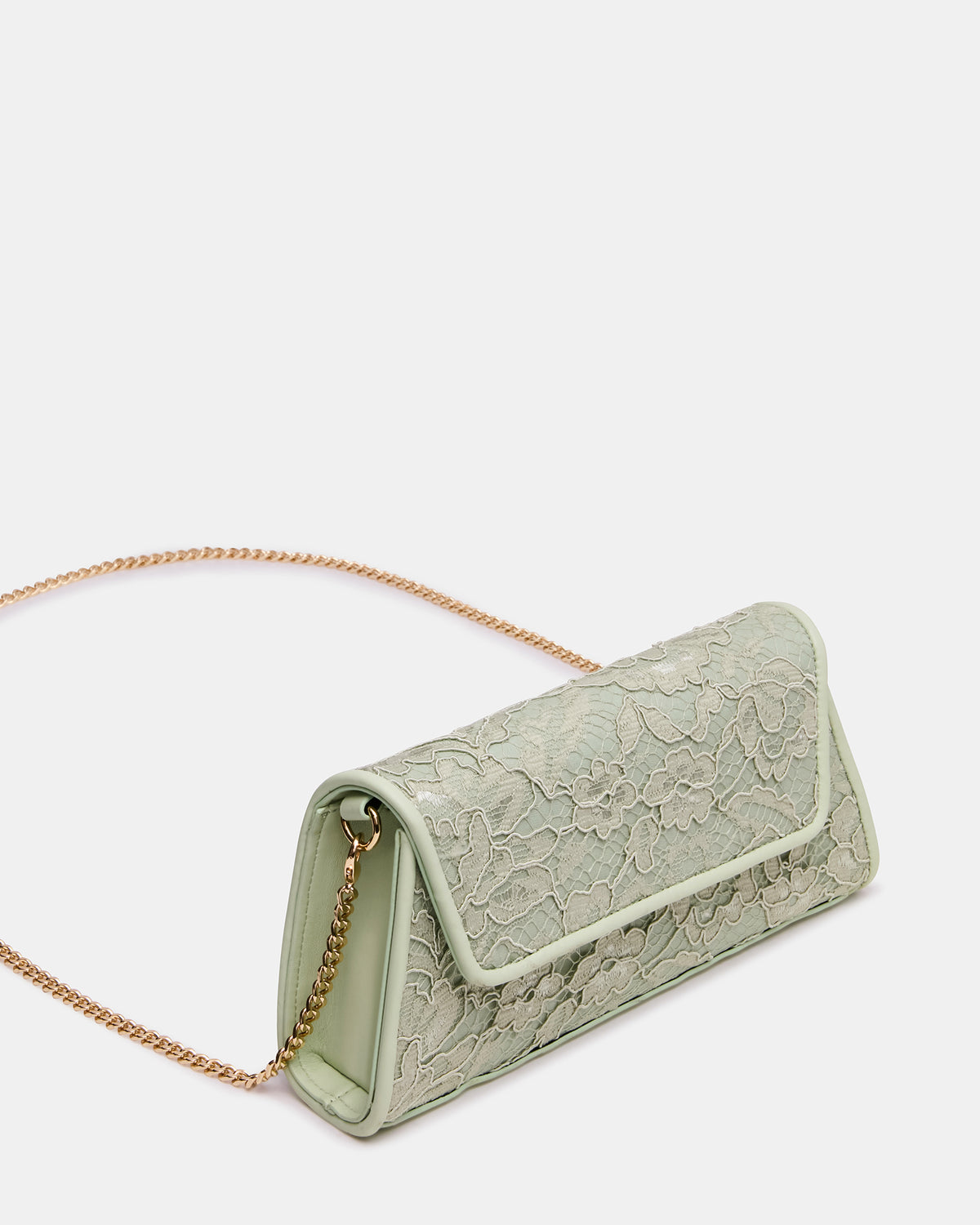 AVANT Bag Pistachio French Binding Trapezoid Crossbody Clutch Handbag | Steve Madden
