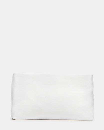 LILIA Bag White Elongated Pleated Crossbody Clutch Handbag | Steve Madden