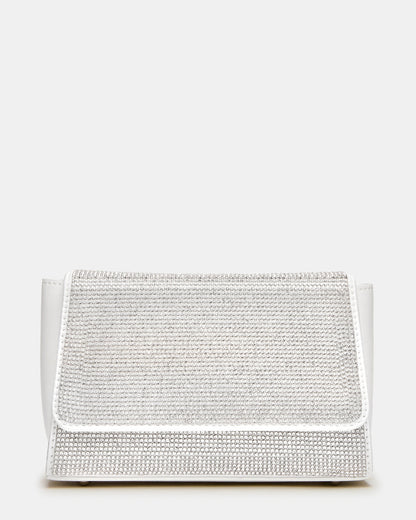 EVELINA Bag Rhinestones Angular Rhinestone Embellished Crossbody Mini Clutch Handbag | Steve Madden