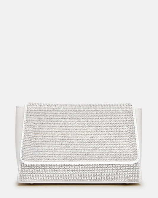 EVELINA Bag Rhinestones Angular Rhinestone Embellished Crossbody Mini Clutch Handbag | Steve Madden