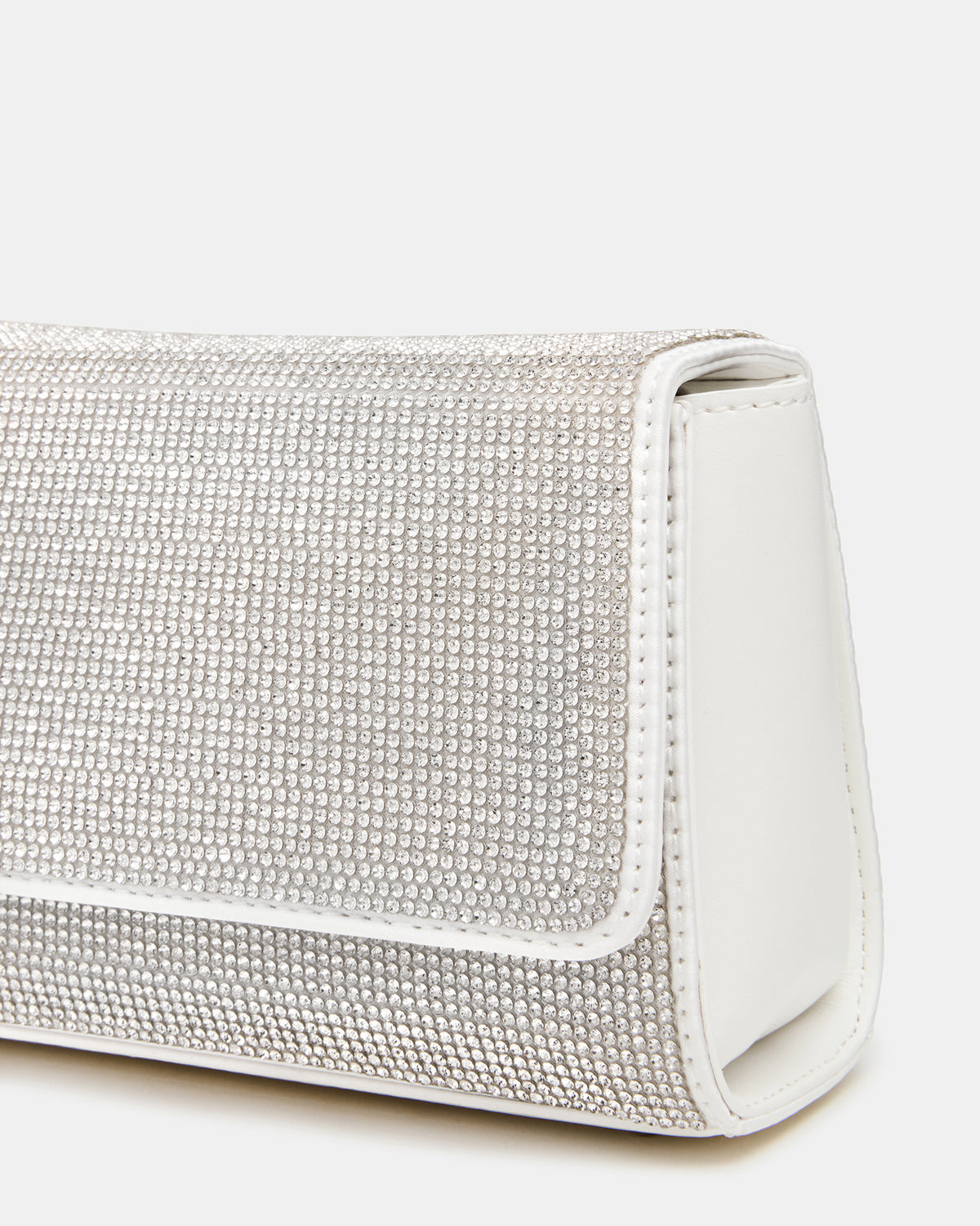 EVELINA Bag Rhinestones Angular Rhinestone Embellished Crossbody Mini Clutch Handbag | Steve Madden