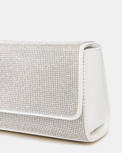 EVELINA Bag Rhinestones Angular Rhinestone Embellished Crossbody Mini Clutch Handbag | Steve Madden
