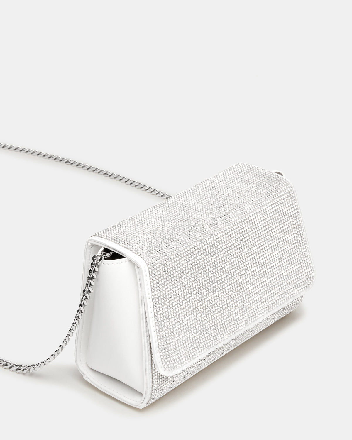 EVELINA Bag Rhinestones Angular Rhinestone Embellished Crossbody Mini Clutch Handbag | Steve Madden