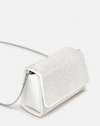 EVELINA Bag Rhinestones Angular Rhinestone Embellished Crossbody Mini Clutch Handbag | Steve Madden