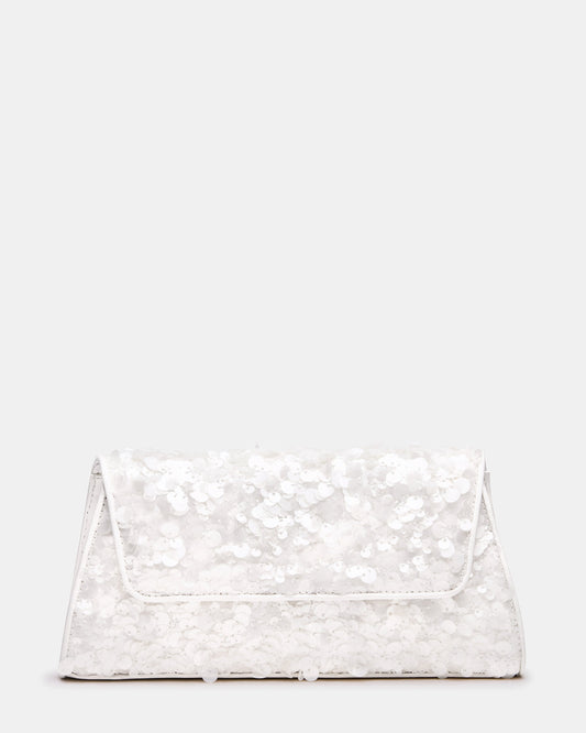 AVANT Bag Sequin French Binding Trapezoid Crossbody Clutch Handbag | Steve Madden
